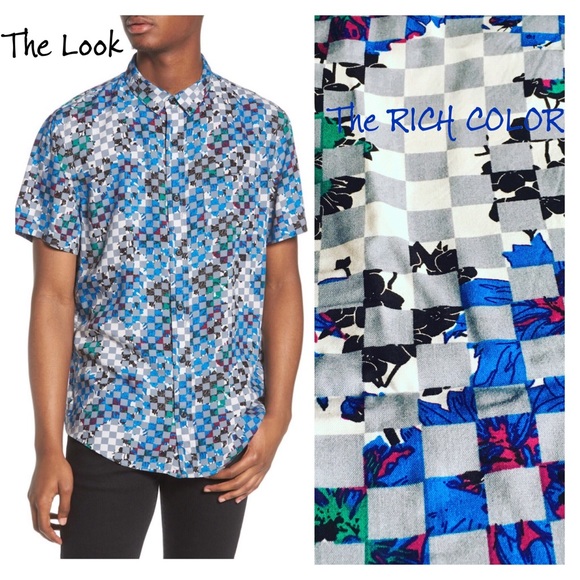 THE RAIL WOVEN PRINT SHORT SLEEVE SHIRT - Picture 2 of 6